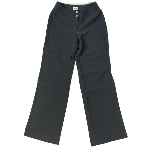 Chico's Size 0.5R US 6 Womens Dress Pants Black Wide Leg Career Stretch Office - Picture 1 of 8
